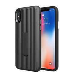 Apple iPhone XS / X Cabin Carbon Style Stand Case (Black)